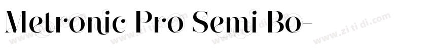 Metronic Pro Semi Bo字体转换